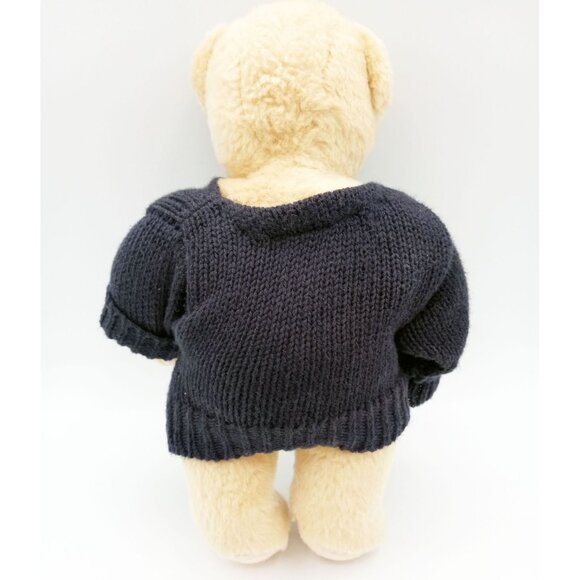Bendy Muffy Bear Navy Blue K Sweater Vintage 2001 Stuffed Animal 7 Inch 5738A - Picture 5 of 12